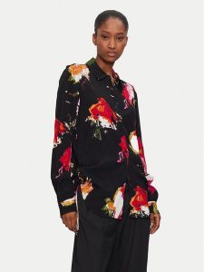 Desigual Koszula Nogoya 24WWCW15 Czarny Regular Fit. Czarne koszule Desigual, s, bez wzorów, z wiskozy, bez kołnierzyka, bez ramiączek. Za 269,99 zł.