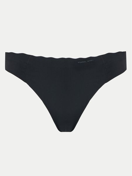 Ysabel Mora Stringi 19338 Czarny. Czarne stringi ysabel mora, bez wzorów, z nylonu. Za 49,99 zł.