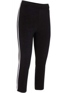Legginsy sportowe, dł. 3/4. Czarne legginsy bonprix, bez wzorów. Za 52,99 zł.