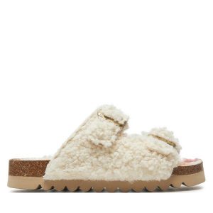 Klapki Dr. Brinkmann. Białe klapki Dr. Brinkmann, bez wzorów, bez obcasa. Za 159,99 zł.