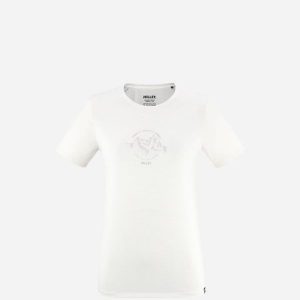 Koszulka damska z krótkim rękawem Millet Ubic Light Ts Ss W active Fit. Białe bluzki Millet, xl, bez wzorów, z meshu, sportowe, bez kołnierzyka, bez ramiączek. W wyprzedaży za 92,65 zł.