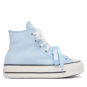 Trampki Converse. Niebieskie trampki Converse, bez wzorów, bez zapięcia. Za 449,99 zł.