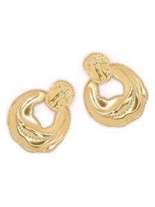 MOODE Kolczyki-wkrętki "Ninon" rozmiar: onesize. Żółte kolczyki MOODE, ze stali. Za 52,99 zł.