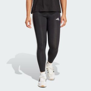 Legginsy Essentials 3-Stripes Cotton. Białe legginsy ADIDAS, bez wzorów. Za 129,00 zł.