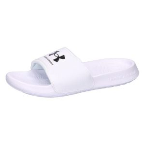 Klapki damskie Under Armour Ignite Select. Białe klapki Under Armour, bez wzorów, z materiału, bez obcasa. Za 194,00 zł.