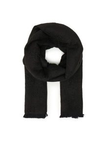 Guess Szalik AM9532 POL03 Czarny. Czarne rękawiczki Guess, z aplikacjami, z materiału. Za 219,99 zł.