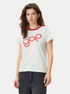 Gap T-Shirt 723653-06 Szary Regular Fit. Szare t-shirty GAP, m, bez wzorów, z bawełny, bez kołnierzyka, bez ramiączek. Za 79,99 zł.