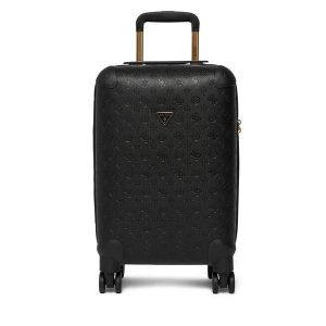 Walizka kabinowa Guess. Czarne walizki Guess, z aplikacjami. Za 653,99 zł.