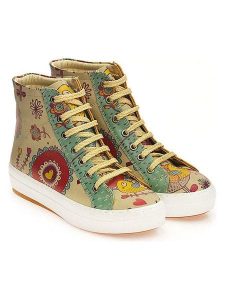 Goby Sneakersy w kolorze beżowym ze wzorem rozmiar: 39. Brązowe trampki Goby, bez wzorów, za kostkę, bez zapięcia. Za 217,99 zł.