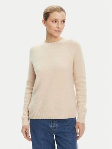 Weekend Max Mara Sweter Ghiacci 2525366151 Beżowy Regular Fit. Brązowe swetry klasyczne Weekend Max Mara, m, z wełny, bez kołnierzyka. Za 599,99 zł.
