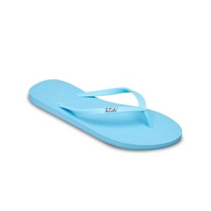 Japonki plażowe damskie Roxy VIVA IV. Niebieskie klapki Roxy, bez wzorów, bez obcasa. Za 74,99 zł.