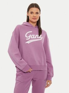 Gant Bluza 4200489 Różowy Loose Fit. Czerwone bluzy GANT, xs, bez wzorów, z bawełny, bez kaptura. Za 389,99 zł.
