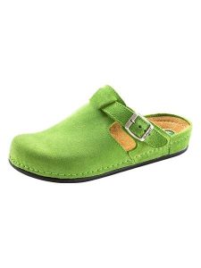 Heine Skórzane kapcie w kolorze zielonym rozmiar: 42. Zielone kapcie Heine, bez wzorów, ze skóry. Za 88,02 zł.