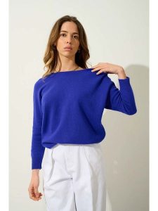 AUTHENTIC CASHMERE Kaszmirowy sweter "Goléon" w kolorze niebieskim rozmiar: L. Niebieskie swetry oversize AUTHENTIC CASHMERE, na lato, l, bez wzorów, z kaszmiru, bez ramiączek. Za 289,20 zł.