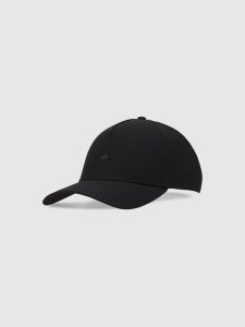 4F Czapka z daszkiem strapback uniseks - czarna S/M. Czarne czapki 4f, bez wzorów, z syntetyku, sportowe. W wyprzedaży za 79,99 zł.