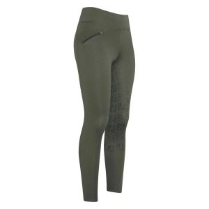 Damskie legginsy jeździeckie z pełną przyczepnością Easy Rider Dietse Winter. Zielone legginsy EASY RIDER, bez wzorów, z materiału, z podwyższonym stanem. Za 363,50 zł.