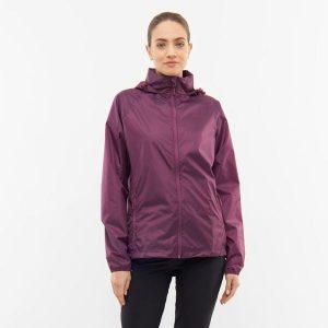 Kurtka przeciwdeszczowa damska Viking Rainier Lady. Fioletowe kurtki Viking, bez wzorów, bez kaptura. Za 199,90 zł.