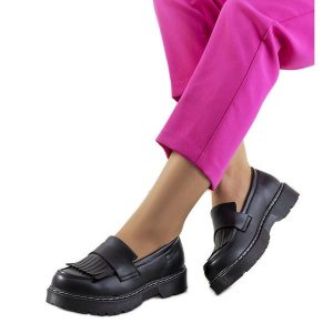 Czarne półbuty Big Star II274100. Czarne trampki bez wzorów, z gumy, bez zapięcia. Za 270,95 zł.