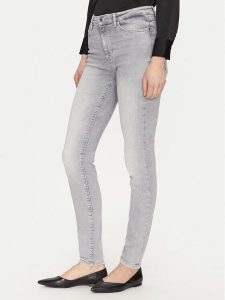 Guess Jeansy W5RA46 D5L81 Szary Skinny Fit. Szare jeansy Guess, z aplikacjami, z bawełny. Za 259,99 zł.