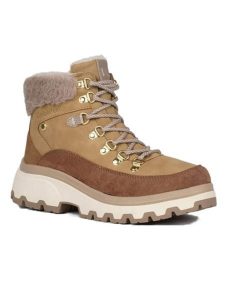 Kimberfeel Botki zimowe "Celina" w kolorze jasnobrązowym rozmiar: 39. Brązowe botki Kimberfeel, na zimę, bez wzorów, z materiału, bez obcasa, bez zapięcia. Za 217,99 zł.