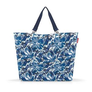 Torba shopper xl, flora blue. Niebieskie shopper bag Reisenthel, bez wzorów, na ramię, duże, bez dodatków. Za 250,00 zł.