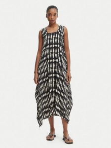 Iconique Sukienka letnia Elsie IC26-111 Czarny Regular Fit. Czarne kombinezony Iconique, na lato, l, bez wzorów, z wiskozy, bez kołnierzyka, bez ramiączek. Za 339,99 zł.