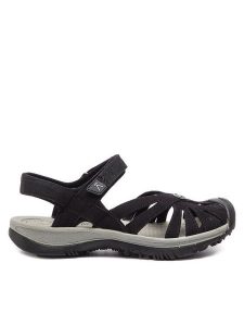 Keen Sandały Rose Sandal 1008783 Czarny. Czarne buty trekkingowe Keen, bez wzorów, z nubiku, bez obcasa, bez zapięcia. Za 289,99 zł.