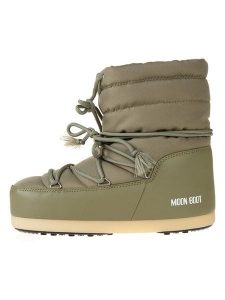 Moon Boot Botki zimowe "EVX LIGHT LOW NYLON" w kolorze khaki rozmiar: 41/42. Brązowe botki Moon Boot, na zimę, bez wzorów, z materiału, bez obcasa, bez zapięcia. Za 364,56 zł.