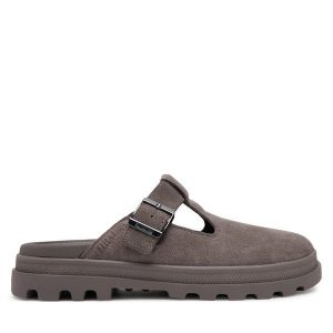 Klapki Palladium. Szare klapki Palladium, bez wzorów, bez obcasa. Za 399,99 zł.