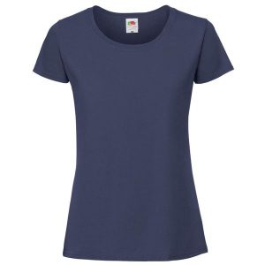 Koszulka Damska Iconic 190. Niebieskie bluzki FRUIT OF THE LOOM, s, bez wzorów, sportowe, bez kołnierzyka, bez ramiączek. Za 37,99 zł.