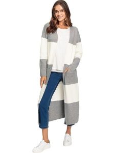 Heine Kardigan w kolorze szaro-kremowym rozmiar: 38. Brązowe kardigany Heine, z wełny. Za 175,67 zł.