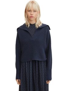 Tom Tailor Sweter w kolorze granatowym rozmiar: M. Niebieskie swetry oversize Tom Tailor, m, bez wzorów, bez ramiączek. Za 96,60 zł.