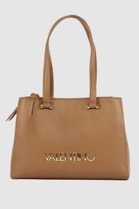 VALENTINO Brązowa shopperka Caprice Shopping. Brązowe shopper bag Valentino by Mario Valentino, bez wzorów, ze skóry, duże, bez dodatków. W wyprzedaży za 499,99 zł.