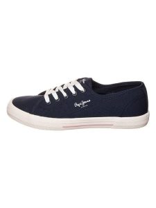 Pepe Jeans FOOTWEAR Sneakersy "Basic" w kolorze granatowym rozmiar: 37. Niebieskie trampki Pepe Jeans FOOTWEAR, bez wzorów, z jeansu, bez zapięcia. Za 117,99 zł.