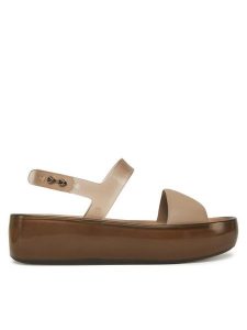 Melissa Sandały Float Platform 36066 Écru. Sandały Melissa, bez wzorów, z tworzywa sztucznego, bez obcasa, na płaskiej podeszwie, bez zapięcia. Za 399,99 zł.