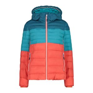 Kurtka puchowa damska CMP. Czerwone kurtki CMP, bez wzorów, z puchu, bez kaptura. Za 339,99 zł.