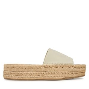 Klapki Calvin Klein. Niebieskie klapki Calvin Klein, bez wzorów, bez obcasa. Za 409,99 zł.