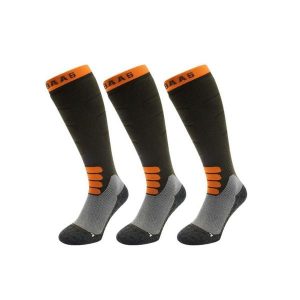 Skarpety narciarskie - wełna merino Pro - 3 pary - oliwkowo-zielone. Zielone skarpetki POEDERBAAS, bez wzorów, z wełny. W wyprzedaży za 329,62 zł.