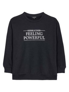 Herrlicher Bluza w kolorze czarnym rozmiar: M. Czarne bluzy Herrlicher, m, bez wzorów, bez kaptura. Za 153,71 zł.