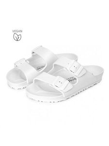 Avispas Klapki "Coachella" w kolorze białym rozmiar: 38. Białe klapki Avispas, bez wzorów, z otwartym noskiem, bez obcasa. Za 73,99 zł.