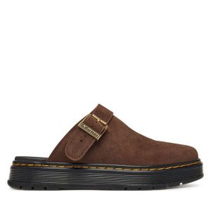 Klapki Dr. Martens. Brązowe klapki Dr. Martens, bez wzorów, bez obcasa. Za 498,99 zł.