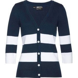 Kardigan z bawełny. Niebieskie kardigany bonprix, z bawełny. Za 104,99 zł.