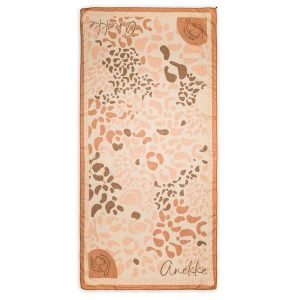 Szal damski Anekke, wykonany z lekkiego materiału tekstylnego z modnym wzorem, brązowy, 42480-062. Brązowe szaliki Anekke, z aplikacjami. Za 119,00 zł.