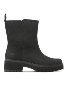 Timberland Botki Carnaby Cool Wrm Pull On Wr TB0A5NS30151 Czarny. Czarne botki Timberland, bez wzorów, z nubiku, bez obcasa, na słupku, bez zapięcia. Za 549,99 zł.