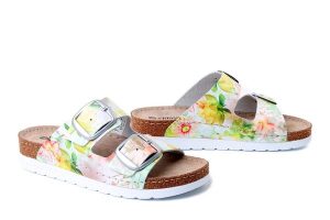 DR. BRINKMANN 701058-00 multi, klapki damskie. Klapki Dr. Brinkmann, bez wzorów, ze skóry, bez obcasa. Za 174,17 zł.