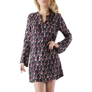 Sukienka ze wzorem. Czarne sukienki marki Sexy Woman. W wyprzedaży za 89,95 zł.
