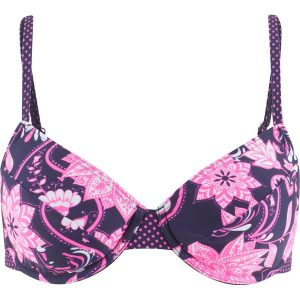 Biustonosz bikini na fiszbinach bonprix niebiesko-różowy. Bikini marki bonprix. Za 44,99 zł.