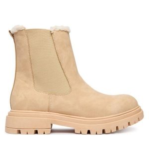Botki Calvin Klein. Brązowe botki Calvin Klein, bez wzorów, bez obcasa, na płaskiej podeszwie, bez zapięcia. Za 439,99 zł.