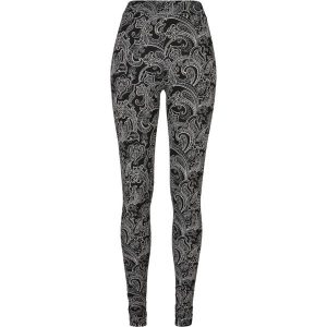 Legginsy Damskie Soft Paisley. Czarne legginsy Urban Classics, bez wzorów. Za 75,99 zł.