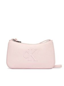 Calvin Klein Torebka Bold Ck Mini Bag LV04F1125G Różowy. Czerwone listonoszki Calvin Klein, bez wzorów, ze skóry, bez dodatków. Za 289,99 zł.